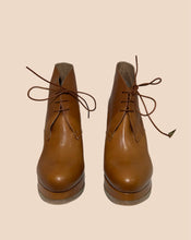 Load image into Gallery viewer, RARE Jil Sander Toffee Soft Leather Wedge Bootie Size 37