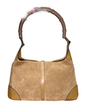 Load image into Gallery viewer, Gucci Bamboo Handle Brown Suede Bag