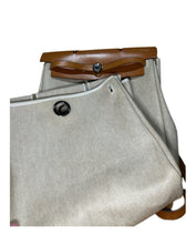 Load image into Gallery viewer, RARE: Vintage Hermes Herbag Backpack With Interchangeable Sizes Canvas and Leather