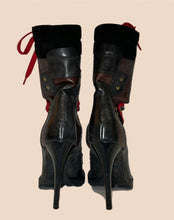 Load image into Gallery viewer, Dolce & Gabbana Red Lace Leather Stilettos Size 37.5