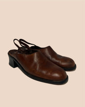 Load image into Gallery viewer, Guess Brown Leather Clogs Size 7.5