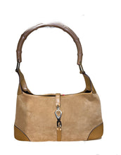 Load image into Gallery viewer, Gucci Bamboo Handle Brown Suede Bag