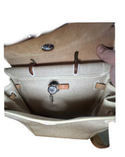 Load image into Gallery viewer, RARE: Vintage Hermes Herbag Backpack With Interchangeable Sizes Canvas and Leather