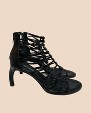 Load image into Gallery viewer, Ann Demeulemeester Black Gladiator Sandal Size 37