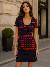 Load image into Gallery viewer, Missoni Knitted Multicolor T Shirt Style Dress Size IT 44/ US 8/ Uk 12