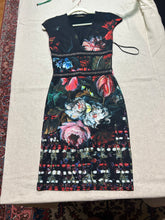 Load image into Gallery viewer, Roberto Cavalli Dramatic Floral Print with Decals Dress Size IT 40/ US 4/ Uk 8