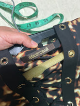 Load image into Gallery viewer, Roberto Cavalli Cheetah Print Plunge Neck Drawstring Dress Size IT 44/ US 8/ Uk 12