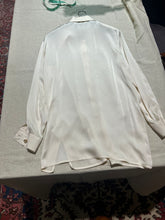 Load image into Gallery viewer, Mariella Burani Embroidered 100% Silk satin Blouse Size US 8/ IT 42