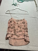 Load image into Gallery viewer, Zenobia Silk Pink Embroidered Spaghetti Strap Bubble Shirt Size US 6/ IT 42