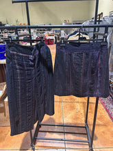 Load image into Gallery viewer, Zenobia Striped Purple Skirt Set Midi and Mini Size 4