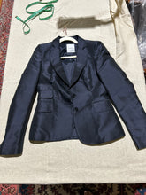 Load image into Gallery viewer, Costume National Silk Women's Navy Blue Suit (Pants and Jacket) Size IT 42