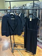 Load image into Gallery viewer, Zenobia Navy Blue Tweed Suit (Blazer and Dress) Size 6