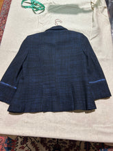 Load image into Gallery viewer, Zenobia Navy Blue Tweed Suit (Blazer and Dress) Size 6