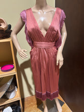 Load image into Gallery viewer, Zac Posen Couture 100% silk Pink Tassel Dress Size 8
