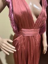 Load image into Gallery viewer, Zac Posen Couture 100% silk Pink Tassel Dress Size 8