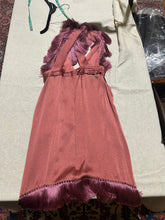 Load image into Gallery viewer, Zac Posen Couture 100% silk Pink Tassel Dress Size 8