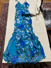 Load image into Gallery viewer, Vintage Burnout Velvet Iridescent Maxi Dress Size US 6/ IT 42