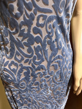 Load image into Gallery viewer, Vintage Burnout Velvet Gray Floral Maxi Dress Size US 6/ IT 42