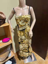 Load image into Gallery viewer, Roberto Cavalli "Just Cavalli" Cobra and Snake Print Gold Embossed Dress Size US 8/ IT 44
