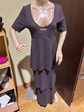 Load image into Gallery viewer, Vintage Morgan Le Fay Plum Brown Tiered Dress Size US 4/ IT 40