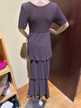 Load image into Gallery viewer, Vintage Morgan Le Fay Plum Brown Tiered Dress Size US 4/ IT 40