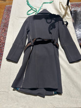 Load image into Gallery viewer, Delphyne Guiraud Lace Detail Dramatic Gray Coat Dress Size EU 38/ IT 42/ US 6