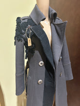 Load image into Gallery viewer, Delphyne Guiraud Lace Detail Dramatic Gray Coat Dress Size EU 38/ IT 42/ US 6