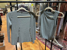 Load image into Gallery viewer, Armani Exchange Asymmetrical Steel Blue Knit Set Size IT 42/ US 6