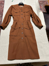 Load image into Gallery viewer, RARE Vintage YSL Orginal Safari Collection 70s Brown Dress Size M