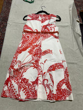 Load image into Gallery viewer, Giambattista Valli Couture Red Pattern Jewel Dress Size 8