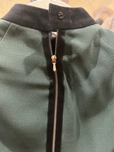 Load image into Gallery viewer, Victoria Beckham Collection Black and Green Mock Neck Long Sleeve Dress Size 6
