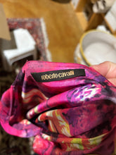 Load image into Gallery viewer, Vintage Roberto Cavalli Bold Bright Pink Patterned V Neck Size 6