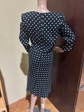 Load image into Gallery viewer, Michael Kors Collection Polka Dot Black Rouched Dress Size US 6