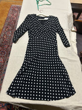 Load image into Gallery viewer, Michael Kors Collection Polka Dot Black Rouched Dress Size US 6