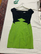 Load image into Gallery viewer, Zac Posen Green and Black Knee Length Dress Size US 6/ UK 10/ EU 38