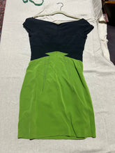 Load image into Gallery viewer, Zac Posen Green and Black Knee Length Dress Size US 6/ UK 10/ EU 38