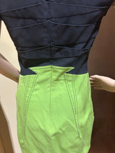 Load image into Gallery viewer, Zac Posen Green and Black Knee Length Dress Size US 6/ UK 10/ EU 38