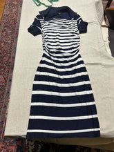 Load image into Gallery viewer, Vintage 2000s Jean Paul Gautier Sailor Nautical Collared Navy Dress US 10/ UK12