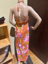 Load image into Gallery viewer, Caroline Constas Orange Floral Halter Neck with Beaded String Size M
