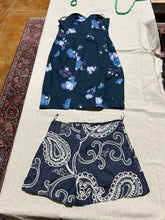 Load image into Gallery viewer, Zara/ Derek Lam Summer Set Navy Blue Paisley and Floral Size 6/ M