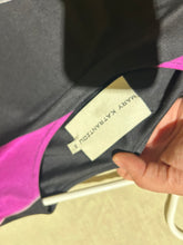 Load image into Gallery viewer, Mary Katrantzou Graphic Longsleeve Dress Purple and Gray Size M