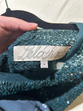 Load image into Gallery viewer, Lela Rose Sequin Green/ Blue Tank Top Size 4