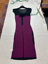 Load image into Gallery viewer, Vintage Alexander McQueen Midi dress black pink Contrast with Mesh Accent US M