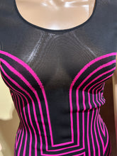 Load image into Gallery viewer, Vintage Alexander McQueen Midi dress black pink Contrast with Mesh Accent US M