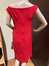 Load image into Gallery viewer, Yves Saint Laurent Cherry Red Boat Neck Sheath Dress Size IT 42/ US 6/ Eu 38