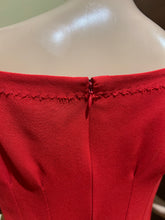 Load image into Gallery viewer, Yves Saint Laurent Cherry Red Boat Neck Sheath Dress Size IT 42/ US 6/ Eu 38