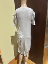 Load image into Gallery viewer, Nina Ricci Knee Length 100% silk Draped Grey Dress Size IT 42/ US 6/ Eu 38 (Copy)