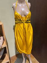 Load image into Gallery viewer, Jean Paul Gaultier Runway 100% silk Mustard Tulip Silk Dress Size US 6/ IT 42/ EU 38/ UK 10