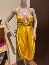 Load image into Gallery viewer, Jean Paul Gaultier Runway 100% silk Mustard Tulip Silk Dress Size US 6/ IT 42/ EU 38/ UK 10