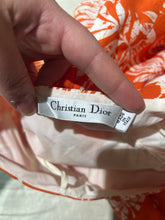 Load image into Gallery viewer, Christian Dior Orange Beach Print Drop Waist Halter Dress IT 46/ US 10